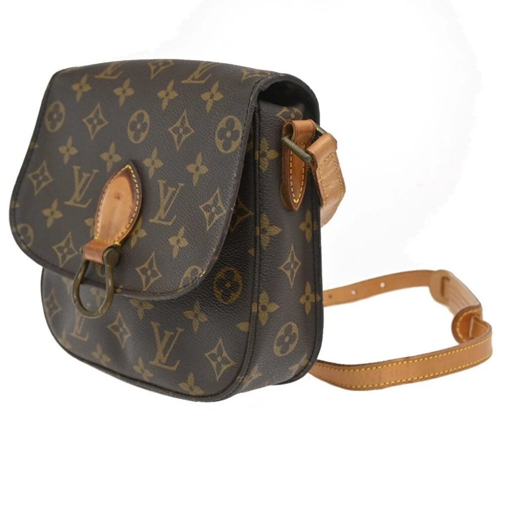 LOUIS VUITTON Saint Cloud MM Shoulder Bag Monogram Leather Brown - Picture 2 of 15